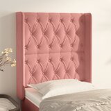  Uzglavlje s ušima ružičasto 83x16x118/128 cm baršunasto | shoptok.hr