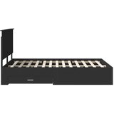  Konstrukcija postelje Črna 135 x 190 cm Konstruiran les, (5000103138) | Shoptok.si
