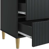 vidaXL Noćni ormar s ladicama Crna 43 x 41 x 66 5 cm Konstruirano drvo - Crna | shoptok.hr