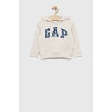 GAP Dječja dukserica boja: bež, s kapuljačom, s tiskom | shoptok.hr