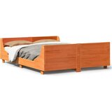  Okvir kreveta bez madraca voštano smeđi 135x190 cm od borovine | shoptok.hr