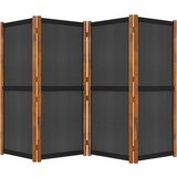Sobna pregrada s 4 panela crna 280 x 180 cm | shoptok.hr