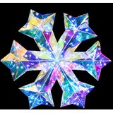  Prizmatična iridescentna LED pahuljica Šareni Ø 26 x 25 cm | shoptok.hr