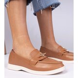 Gemre Brown women's loafers with a gold ornament Senna Cijene
