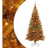 vidaXL Božično drevo med 300 LED z stojalom Zlata 180 cm PET | Shoptok.si