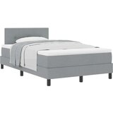 vidaXL postelja z vzmetnico svetlo siva 120x200 cm tkanina | Shoptok.si