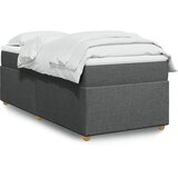 vidaXL Krevet s oprugama i madracem tamnosivi 90x200 cm od tkanine | shoptok.hr