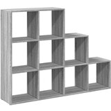 vidaXL Pregrada/regal za knjige 3razina sonoma 137,5x29x103,5cm drveni | shoptok.hr