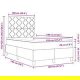 Box Spring krevet s madracem Krem mali dvostruki Tkanina | shoptok.hr