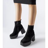 Gemre Black massive ankle boots natural leather Albertino | Shoptok.si