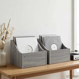  Kutija za LP ploče 2 kom. Siva Sonoma 37 x 33 x 32 cm | shoptok.hr