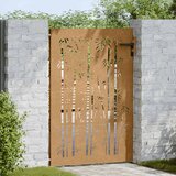  Vrtna vrata 85 x 150 cm od čelika COR-TEN s uzorkom bambusa | shoptok.hr