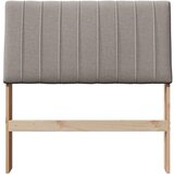  Tapecirani uzglavlje Sivo-smeđa 90 cm Čvrsto borovo drvo | shoptok.hr