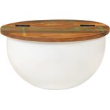  Stolić za kavu bijeli 50 x 27 cm od masivnog obnovljenog drva | Eponuda.ba