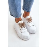 FB3 Women's Platform Sneakers With Butterfly White-Gold Naritevia | Shoptok.si