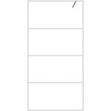 Pregrada za tuš bijela 100 x 195 cm s prozirnim staklom ESG | shoptok.hr