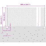 vidaXL Stožci za ograjo 5 kosov U-kanal Zelena 100 cm Jeklo | Shoptok.si