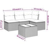 vidaXL 5-dijelni vrtni set sofa s jastucima bež od poliratana | shoptok.hr