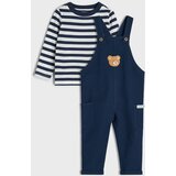 Sinsay Pamučni komplet: Elastične treger hlače i prugasta majica dugih rukava | shoptok.hr