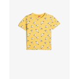 Koton T-Shirt Bird Printed Short Sleeve Crew Neck Cotton cene