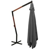  Konzolni suncobran s drvenom šipkom 400 x 300 cm antracit | shoptok.hr