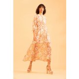 Defacto A Cut Long Sleeve Floral Print Maxi Dress Cene