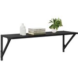 Police na zidu s policom 2 pcs Crni hrast 80 x 25 x 25,5 cm | shoptok.hr