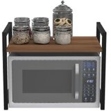 Hanah home kuhinjska polica malta walnut black | ePonuda.com