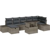 vidaXL 8-dijelni vrtni set sofa s jastučićima siva poli ratan | shoptok.hr