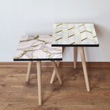 Hanah home 2Shp490 - pink pinkgoldgreywhite nesting table (2 pieces) | ePonuda.com