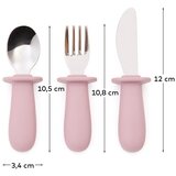 Kave Home Rožnat plastičen/silikonski otroški jedilni pribor 3 ks Lili – | Shoptok.si