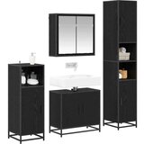 vidaXL set namještaja za kupaonicu 4 pcs crni hrast 65 x 33 x 60 cm | shoptok.hr