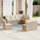 vidaXL 8-dijelni set vrtnih sofa od poliratana s jastucima bež | shoptok.hr