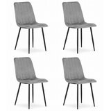  Set od 4 stolice LAVA - Tamnosivi Baršun | shoptok.hr