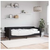vidaXL Dnevna postelja z vzmetnico črna 80x200 cm blago Cene
