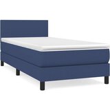  Krevet s oprugama i madracem plavi 90 x 200 cm od tkanine | shoptok.hr