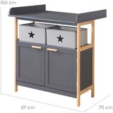 Roba Antracitno siva nizka otroška komoda 87x75 cm Berlin – | Shoptok.si