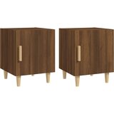 Furnova Nočna omarica 2 kosa rjavi hrast konstruiran les, (21926132) | Shoptok.si