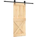  Klizna vrata s priborom za montažu 85 x 210 cm masivna borovina | shoptok.hr