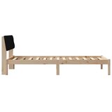  Okvir kreveta Smeđa i crna 100 x 200 cm Masivna borovina | shoptok.hr