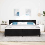  s opruga kutije s uzglavljem Crna 200 x 200 cm tkanina | shoptok.hr