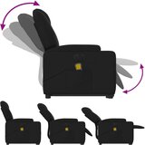  Električni masažni naslanjač s funkcijo vstajanja črn | Shoptok.si