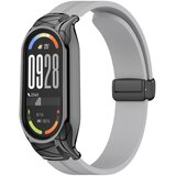 INF Kovinsko ohišje in silikonski pašček za Xiaomi Band 9 Gray, (5000505965) u