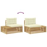  kom. Set vanjskih sofa Bijela - Bijela i krem | shoptok.hr