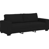  Dvodijelni set sofa s jastucima, crna tkanina | Shoptok.si