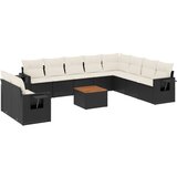  The Living Store Vrtna sedežna garnitura 11-delna z blazinami črn poli ratan - Vrtna Sedežna Garniture, (21443913) | Shoptok.si