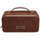 Fancy Metal Goods Ltd Alice Wheeler - Neseser - Suede Kensington, Train, Chocolate Cene