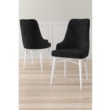 Hanah home set stolica Neta, 46x95x42 cm, 6 dijelova, Crno-bijela | Eponuda.ba
