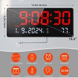 FULOON digitalna LED stenska ura 40 cm | Shoptok.si