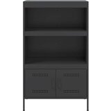  Visoka komoda crna 68 x 39 x 113 cm čelična | shoptok.hr